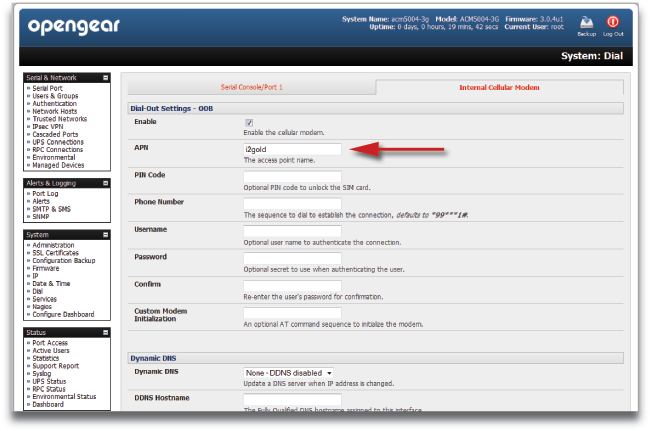 Configuring your ACM5004-G Carrier Settings