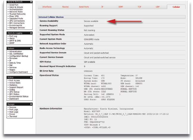 Verifying Carrier Connectivity