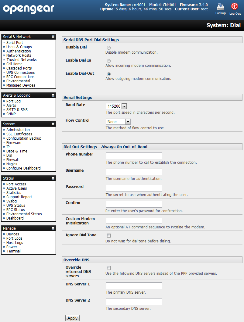 dialout access