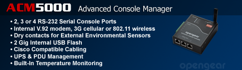 ACM5000 Advanced Console Management for ROBO