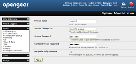 Delayed configs