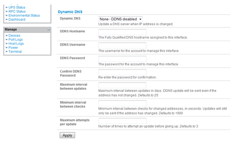 Dynamic DNS Configuration
