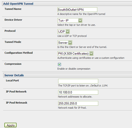 OpenVPN server