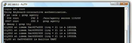 Console server login