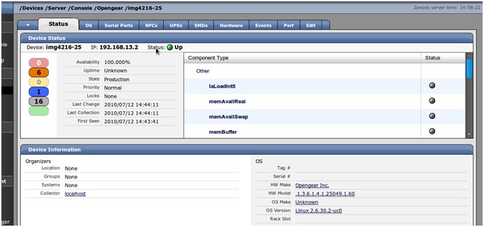 Zenoss Opengear Integration